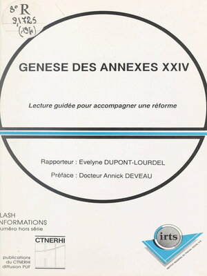 cover image of Genèse des annexes XXIV